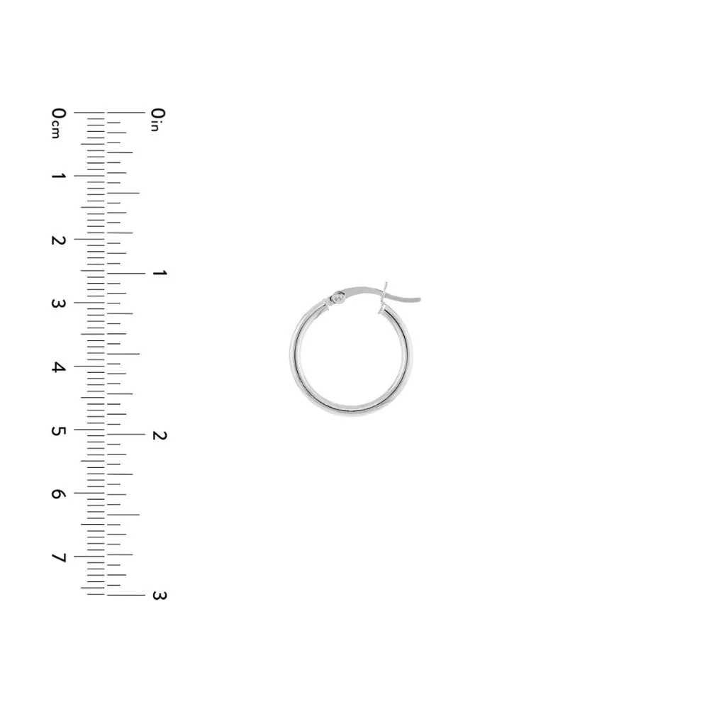 14k Gold Polished Hoop Earrings