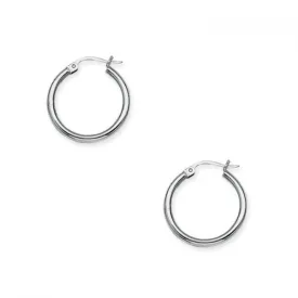 14k Gold Polished Hoop Earrings