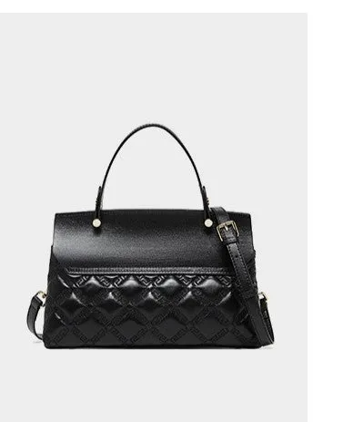 28CM Large Capacity Commuter Fashion Handheld Tote Bag 2868 black