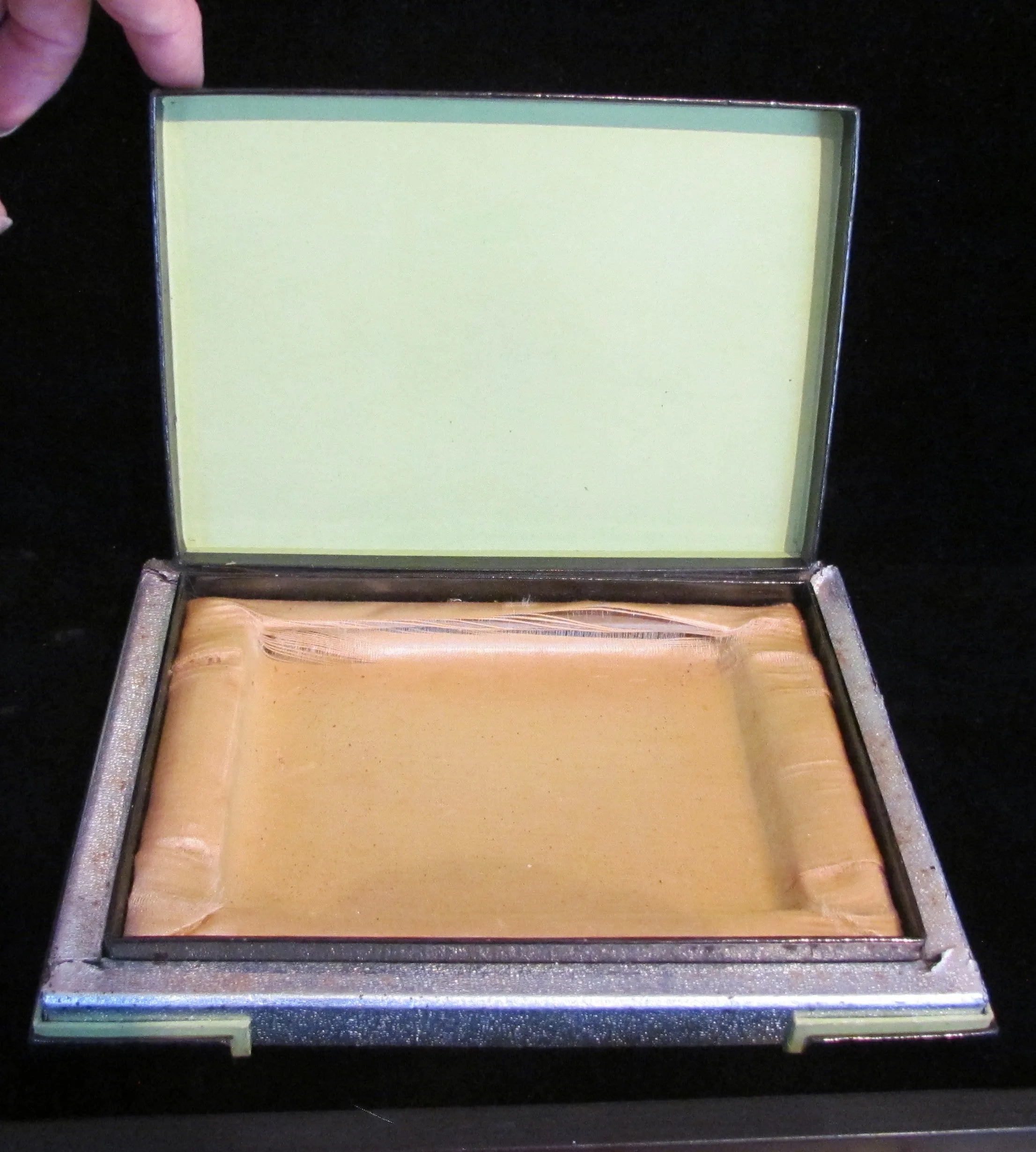 Art Deco Mondaine Enamel Compact Purse Original Box Excellent Condition