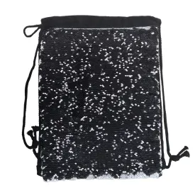Bags - Sequin DRAWSTRING Bag - 38.5cm x 30cm - BLACK