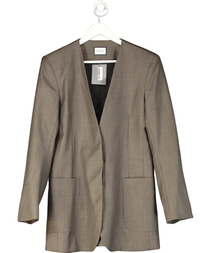 Beare Park Brown Summer Collarless Blazer UK 6