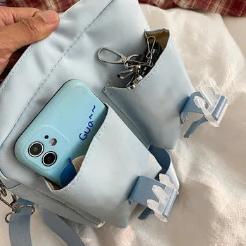 Beary Cute: Kawaii Embroidered Satchel Bag - Kawaii Bags