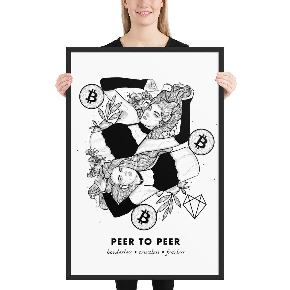 Bitcoin Art in Frame • Alli Julie x Peer to Peer