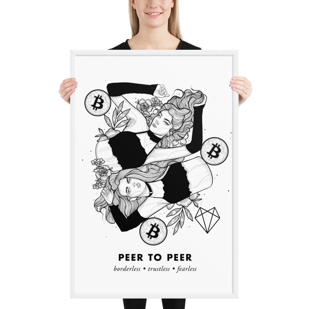Bitcoin Art in Frame • Alli Julie x Peer to Peer