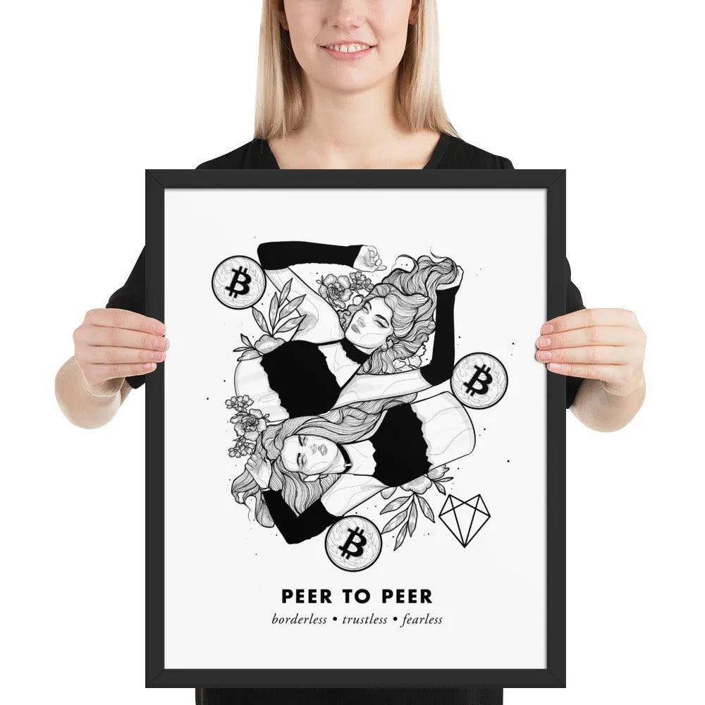 Bitcoin Art in Frame • Alli Julie x Peer to Peer