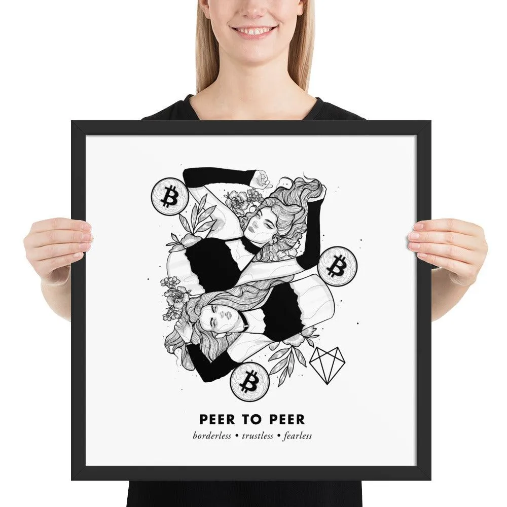 Bitcoin Art in Frame • Alli Julie x Peer to Peer