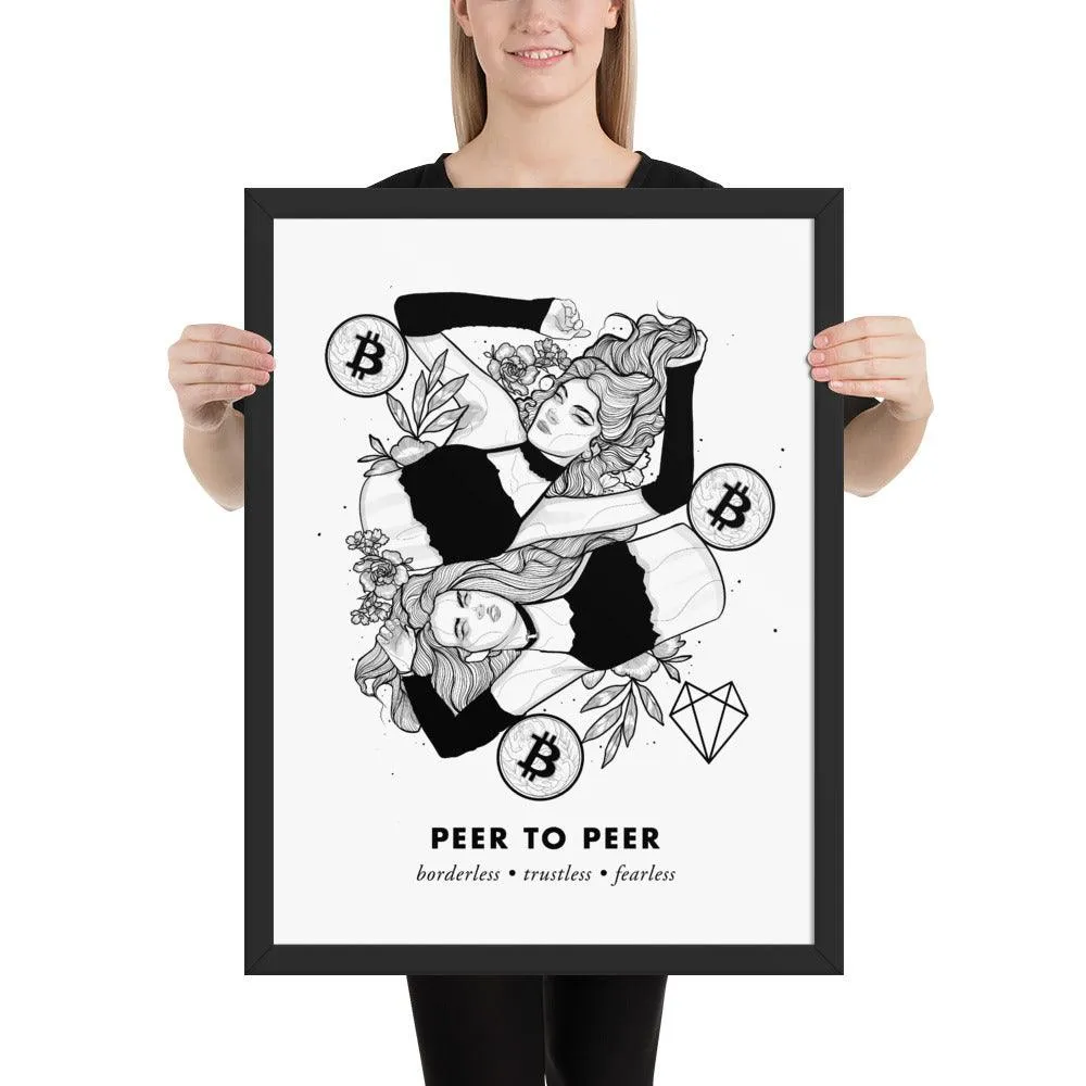 Bitcoin Art in Frame • Alli Julie x Peer to Peer