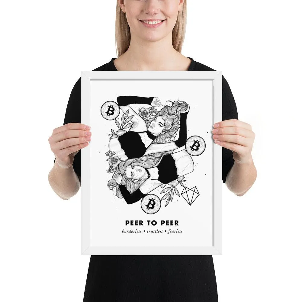 Bitcoin Art in Frame • Alli Julie x Peer to Peer