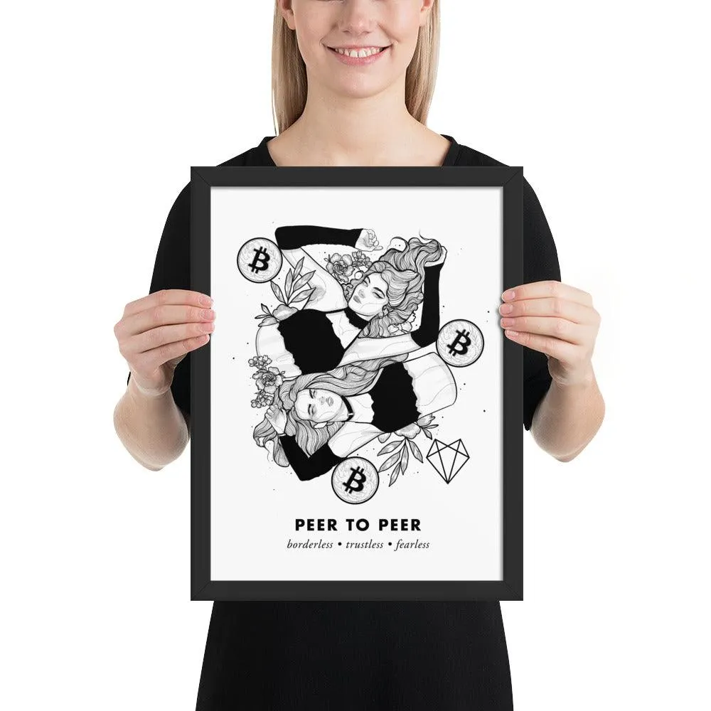 Bitcoin Art in Frame • Alli Julie x Peer to Peer