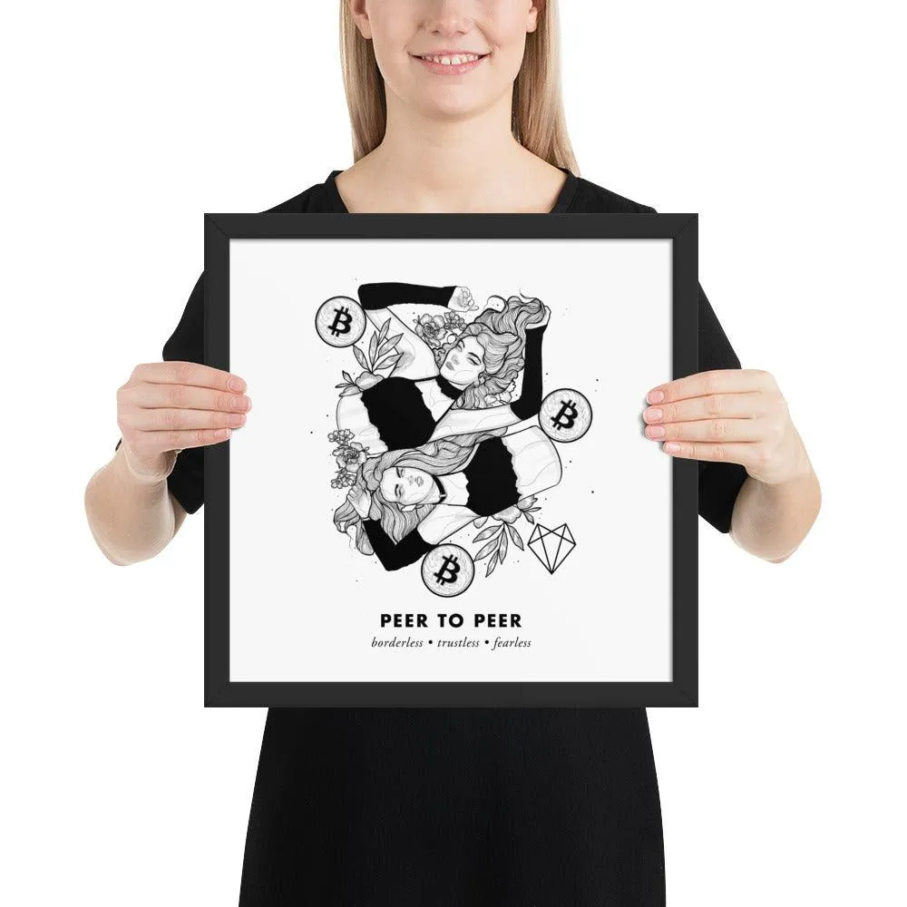 Bitcoin Art in Frame • Alli Julie x Peer to Peer