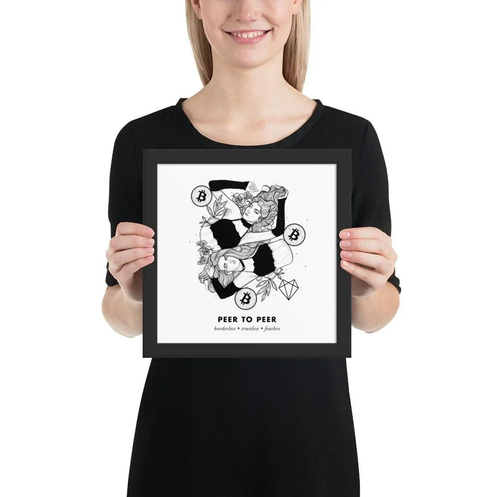 Bitcoin Art in Frame • Alli Julie x Peer to Peer