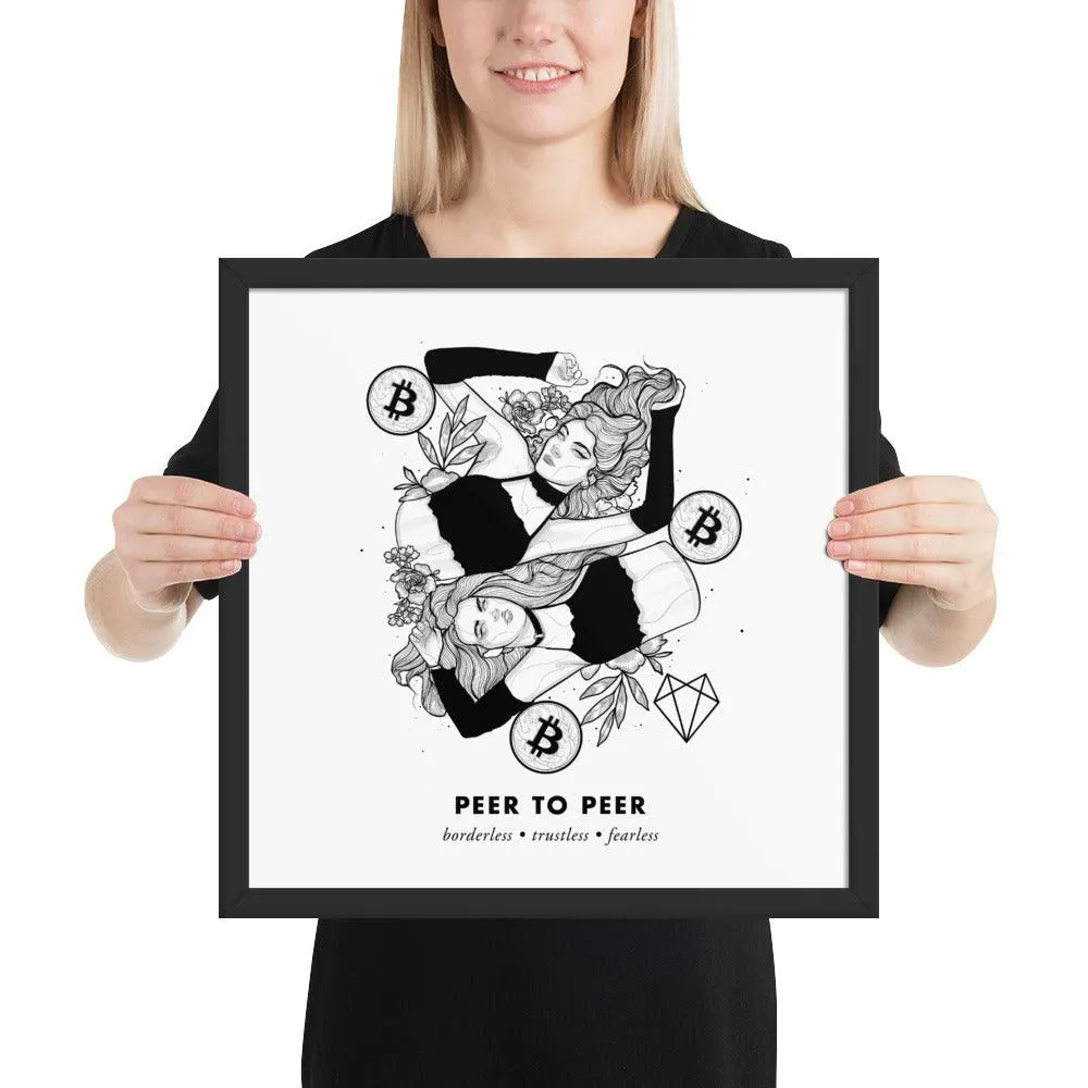 Bitcoin Art in Frame • Alli Julie x Peer to Peer