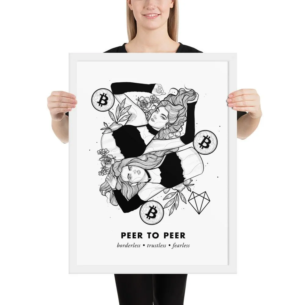 Bitcoin Art in Frame • Alli Julie x Peer to Peer