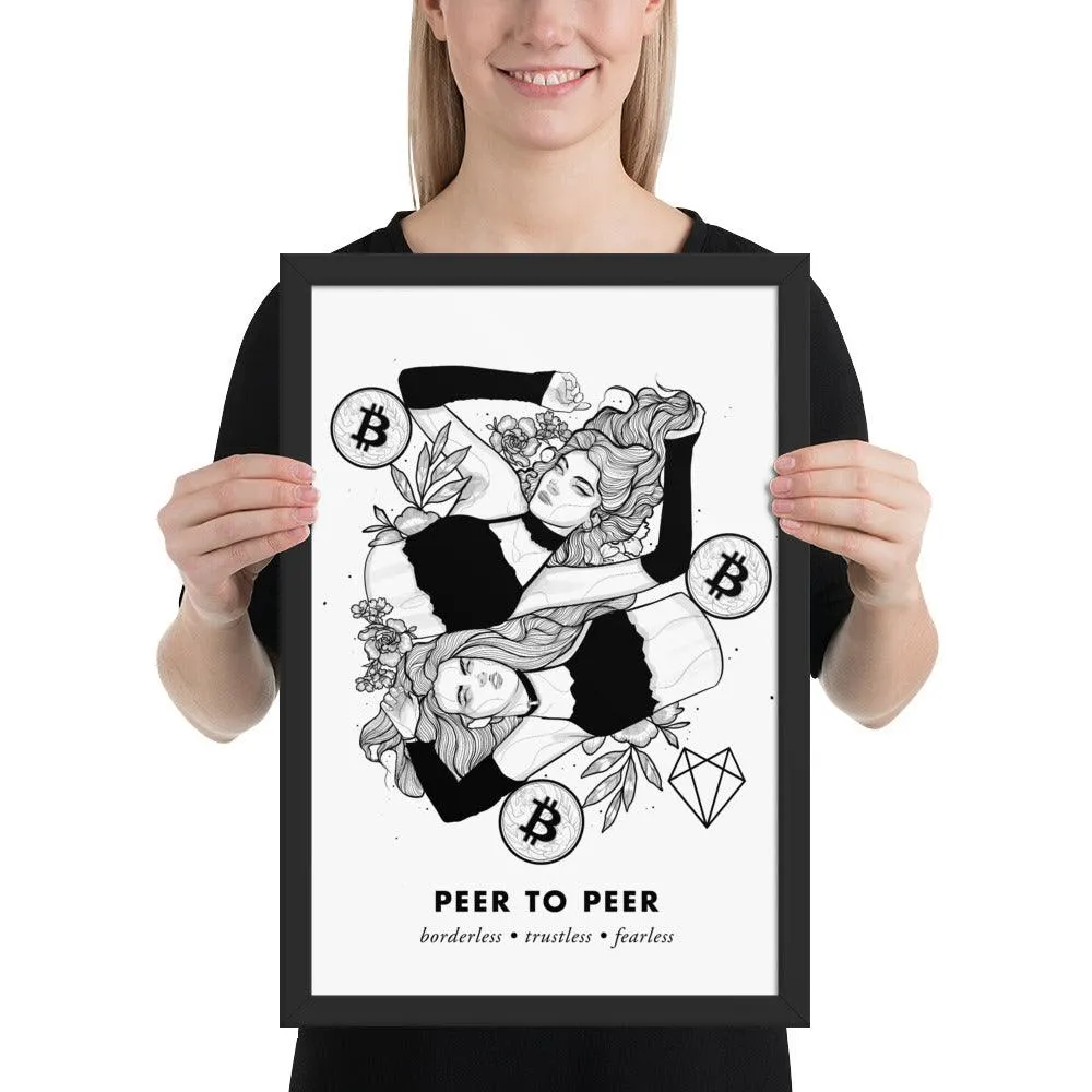 Bitcoin Art in Frame • Alli Julie x Peer to Peer