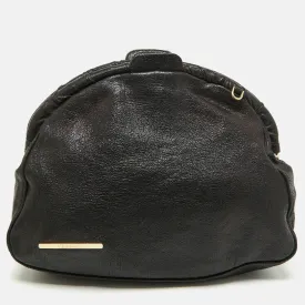 Black Leather Frame Clutch