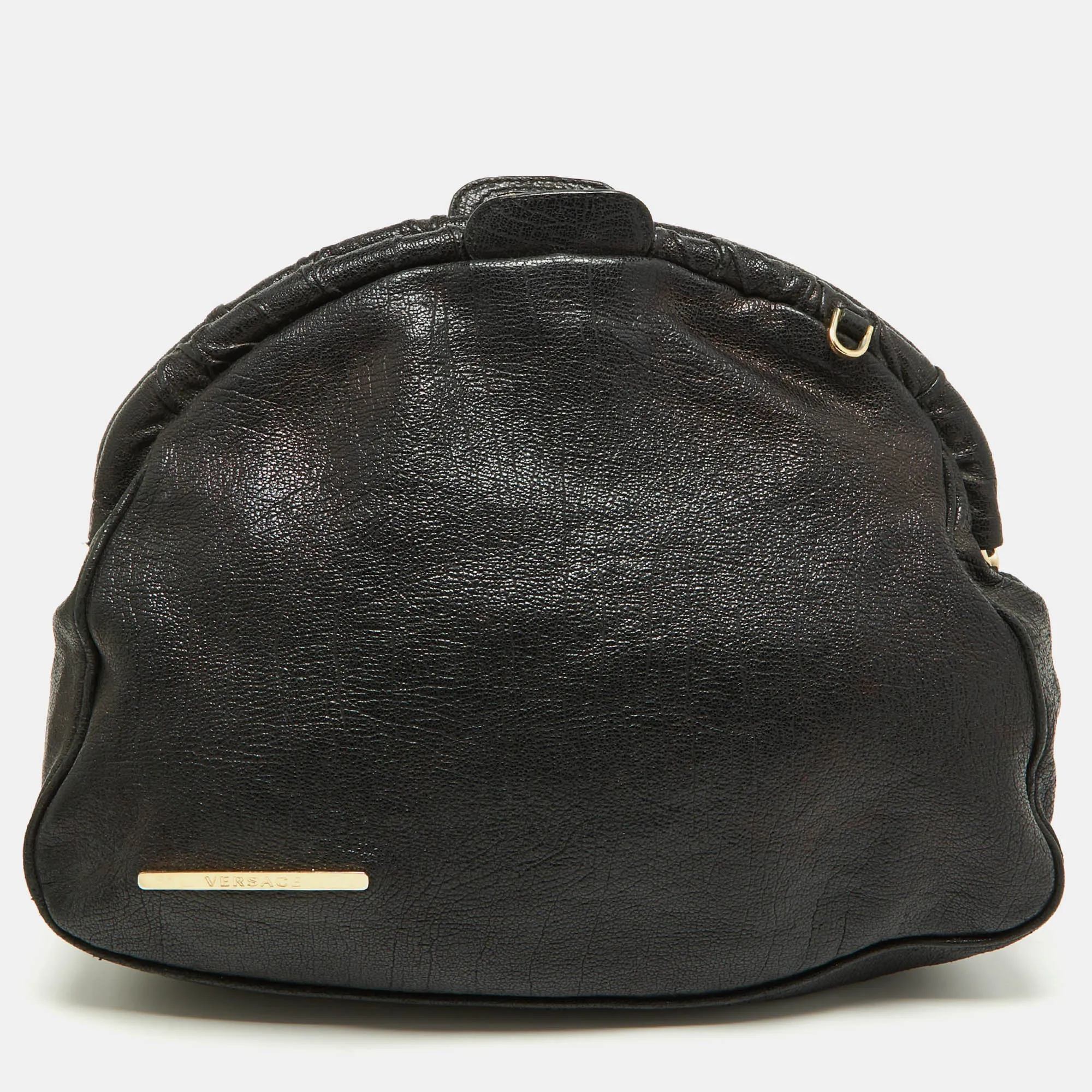 Black Leather Frame Clutch
