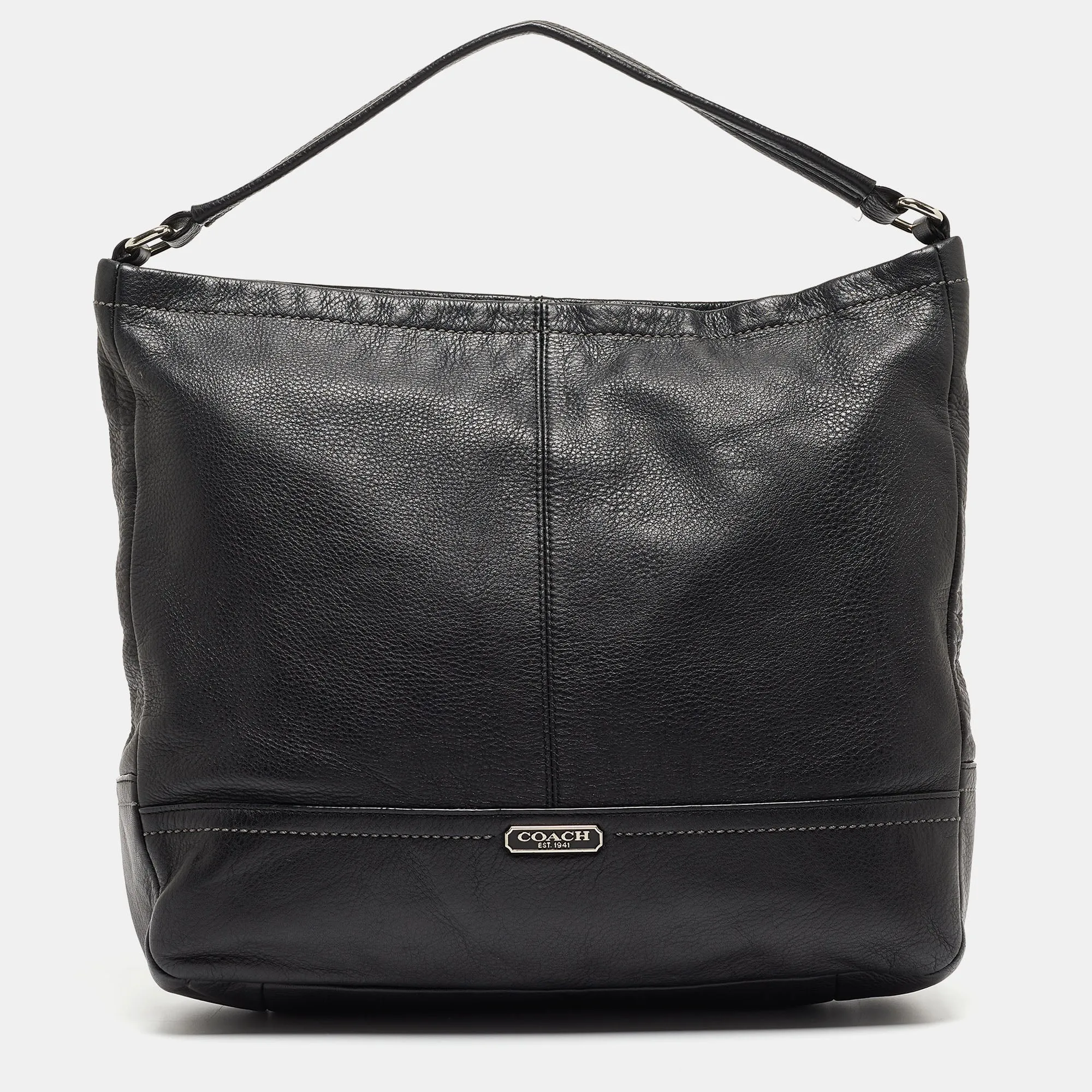 Black Leather Park Hobo