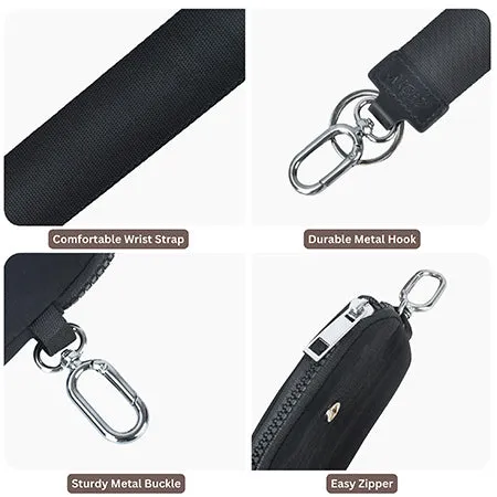 Black NGIL Dual Pouch Wallet Wristlets