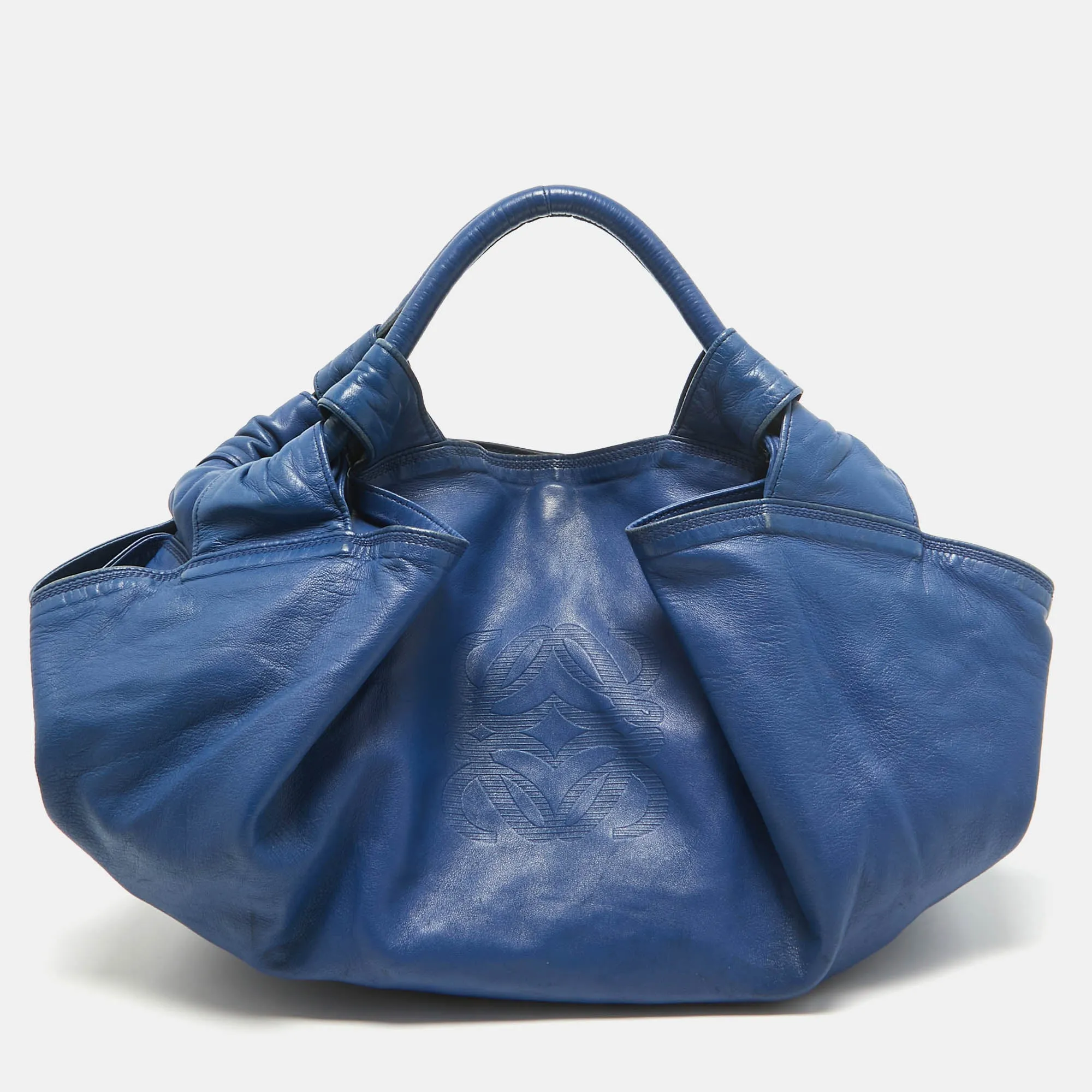 Blue Leather Aire Hobo