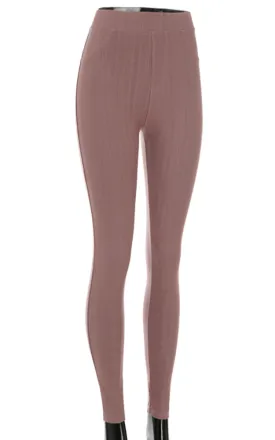 [BOGO] AO1133 Rose Pink Stretch Woven Jeggings