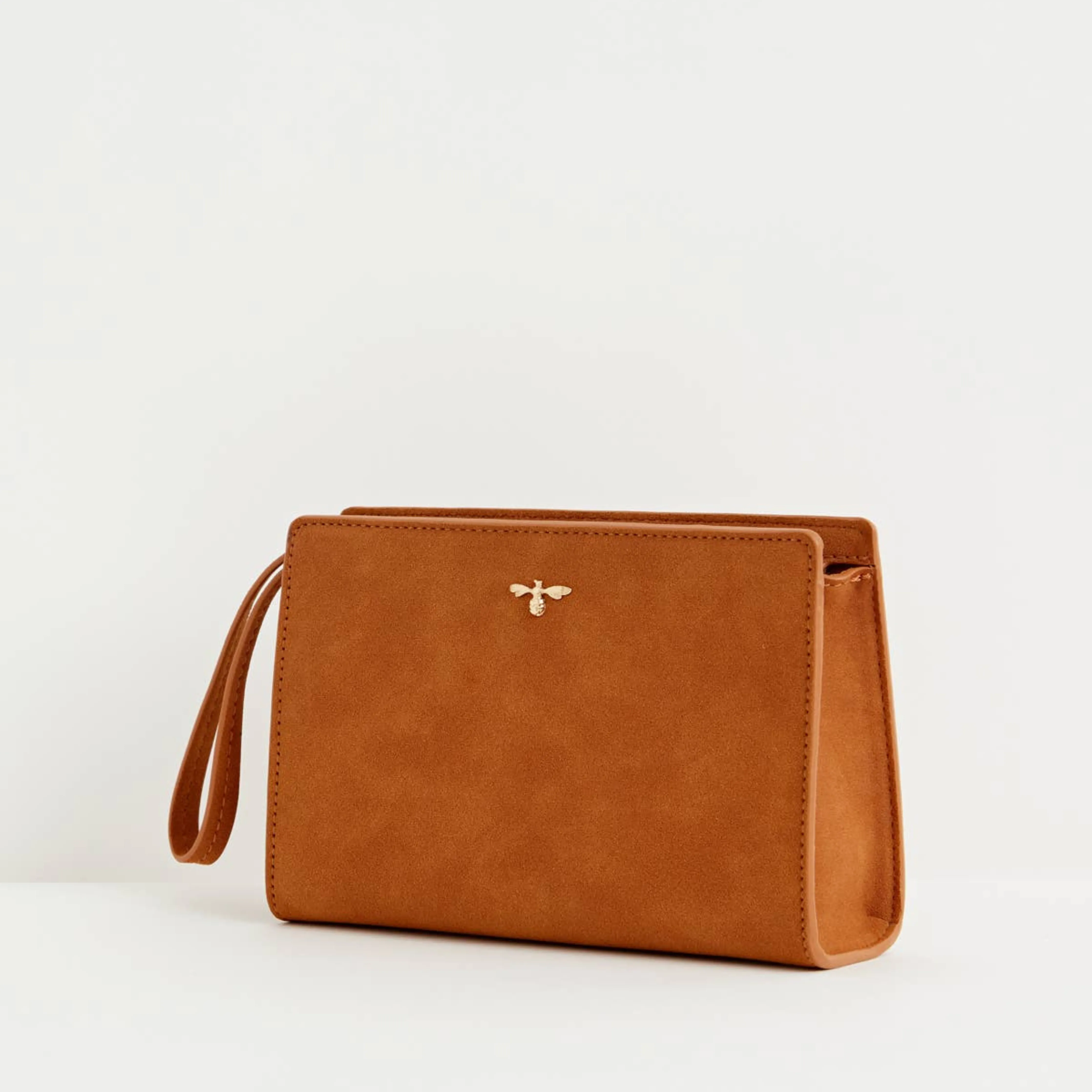 Bonnie Tan Vegan Leather Wristlet Pouch – Sophisticated & Practical Accessory