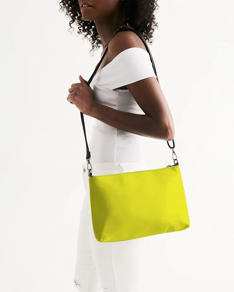 Bright Green Yellow Zip Pouch | Bright Pure Green Yellow | C12M0Y100K0