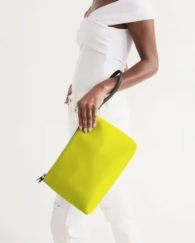 Bright Green Yellow Zip Pouch | Bright Pure Green Yellow | C12M0Y100K0