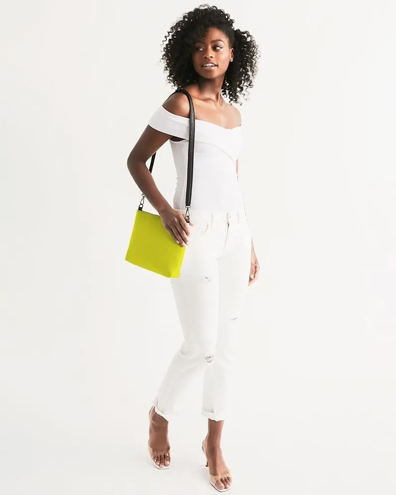 Bright Green Yellow Zip Pouch | Bright Pure Green Yellow | C12M0Y100K0