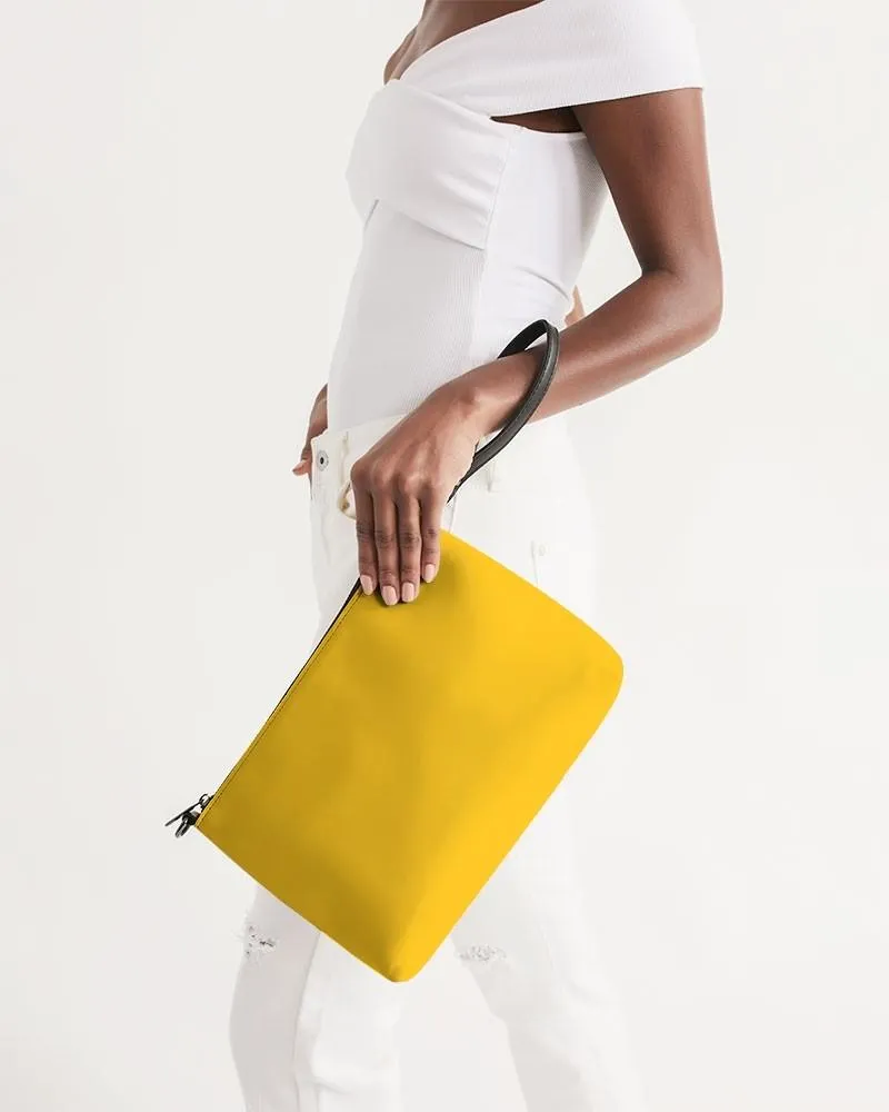 Bright Orange Yellow Zip Pouch | Bright Pure Orange Yellow | C0M25Y100K0