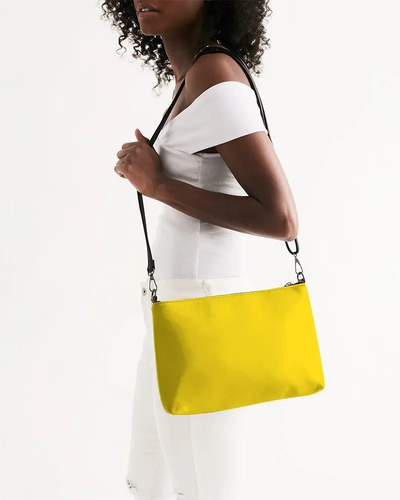 Bright Yellow Zip Pouch | Bright Pure Yellow | C0M12Y100K0