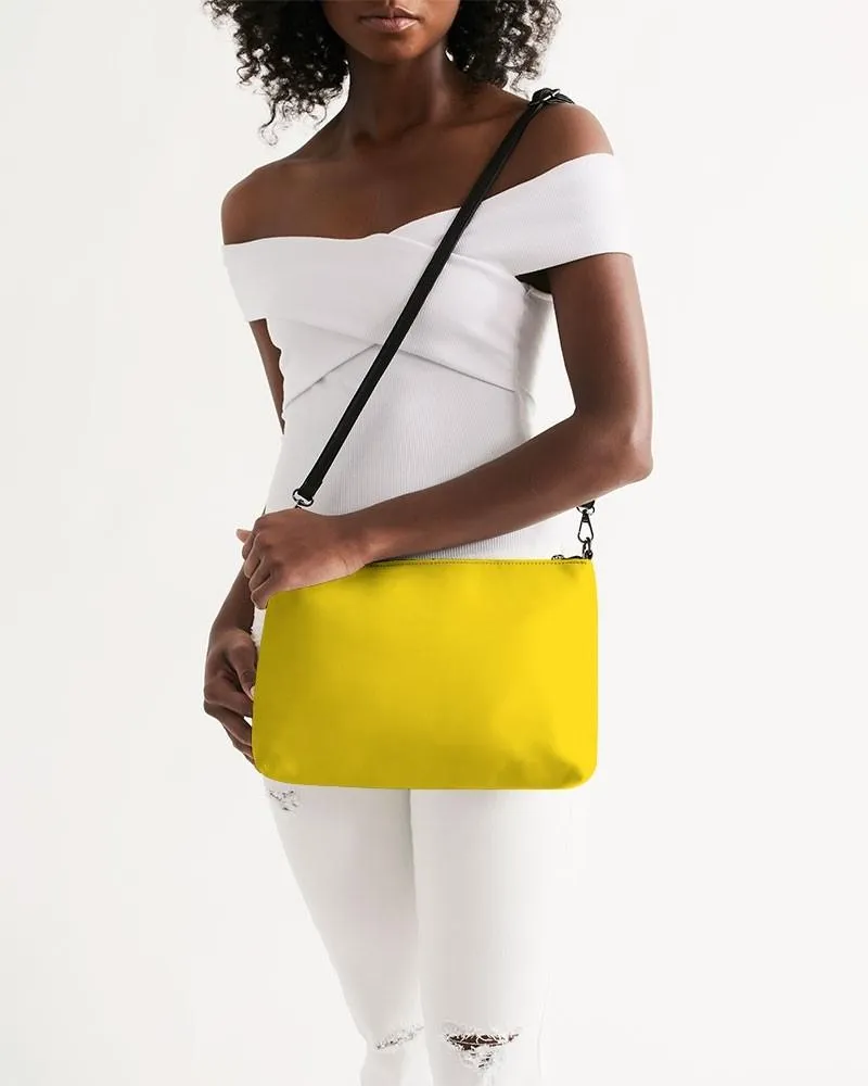 Bright Yellow Zip Pouch | Bright Pure Yellow | C0M12Y100K0