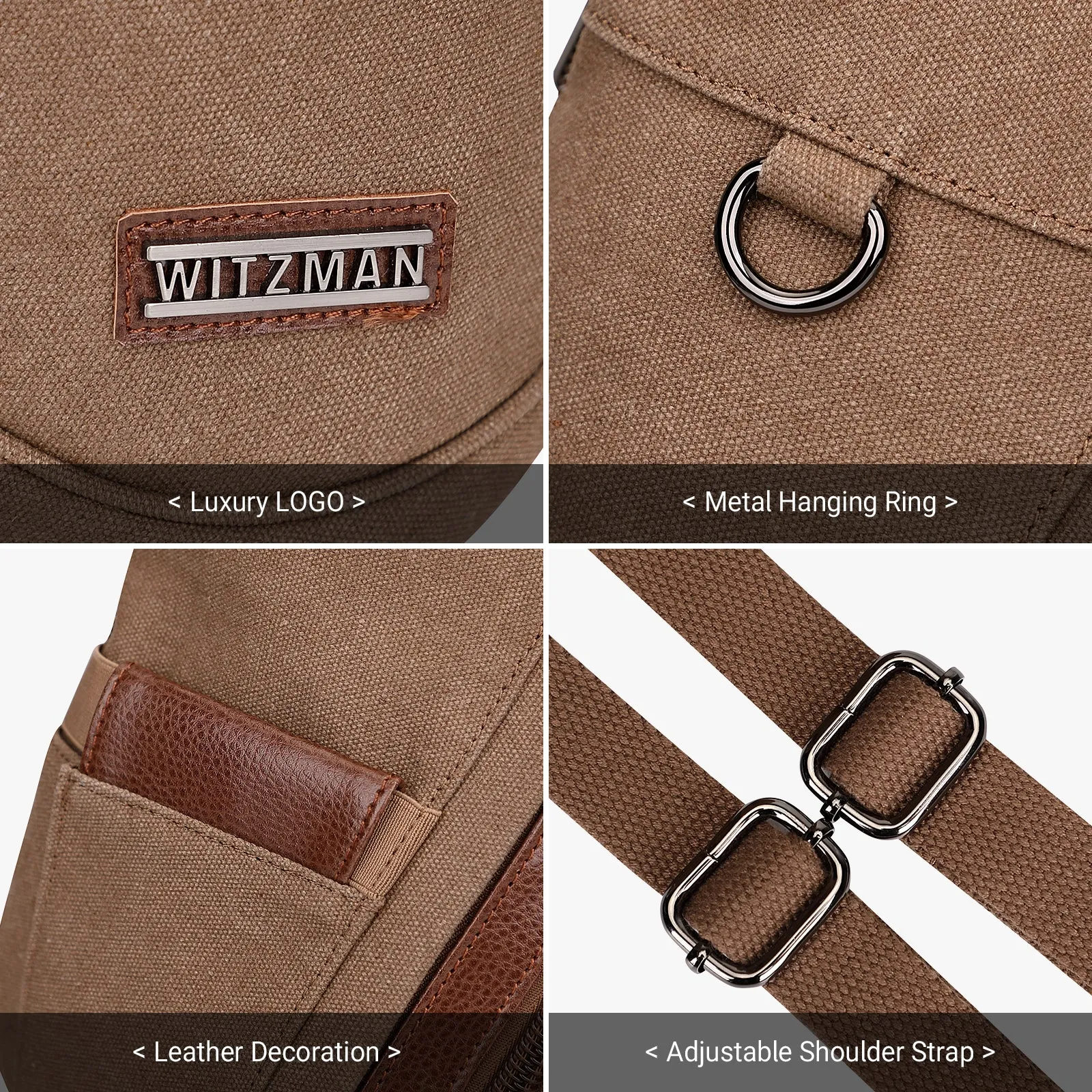 Canvas Sling Bag for Men Women