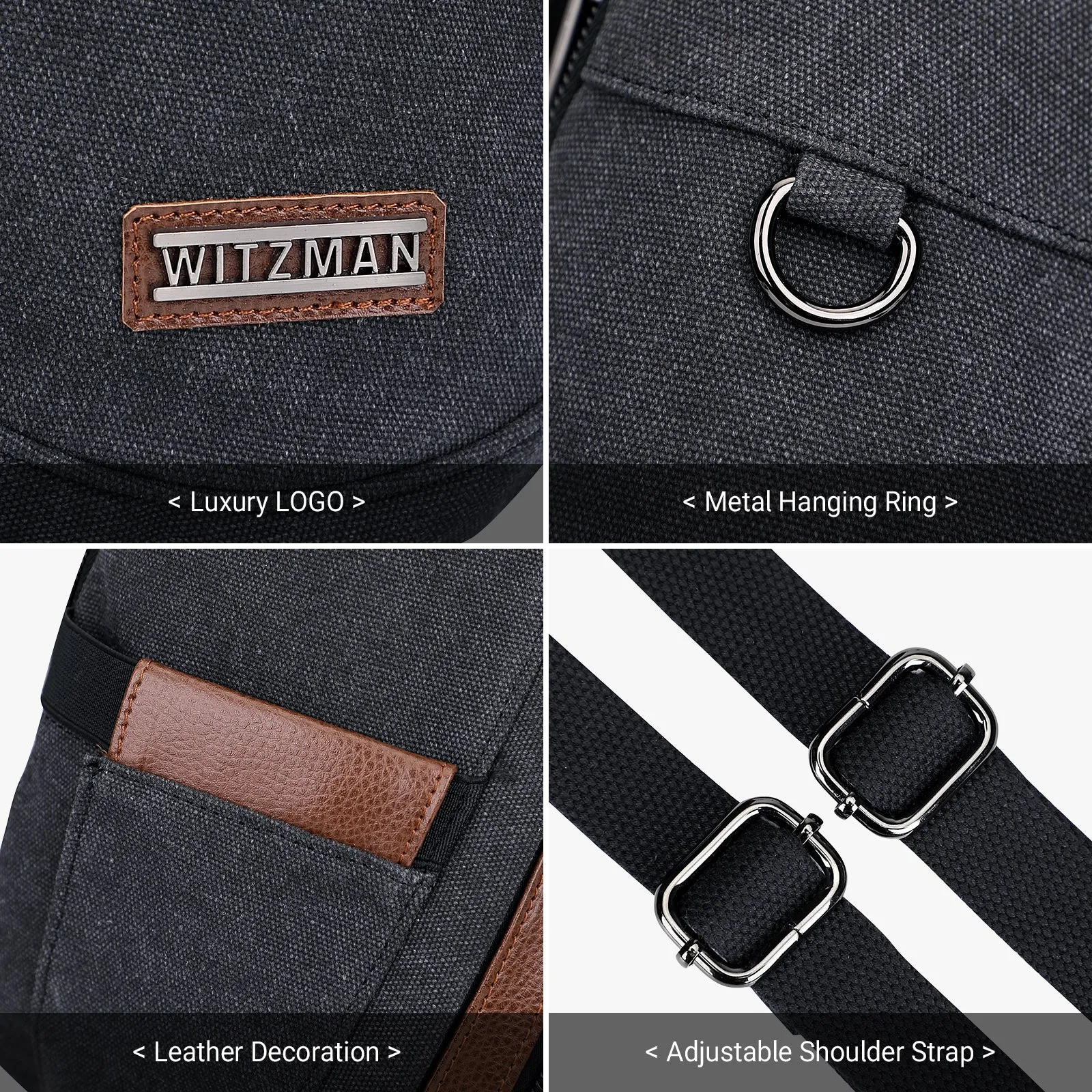 Canvas Sling Bag for Men Women