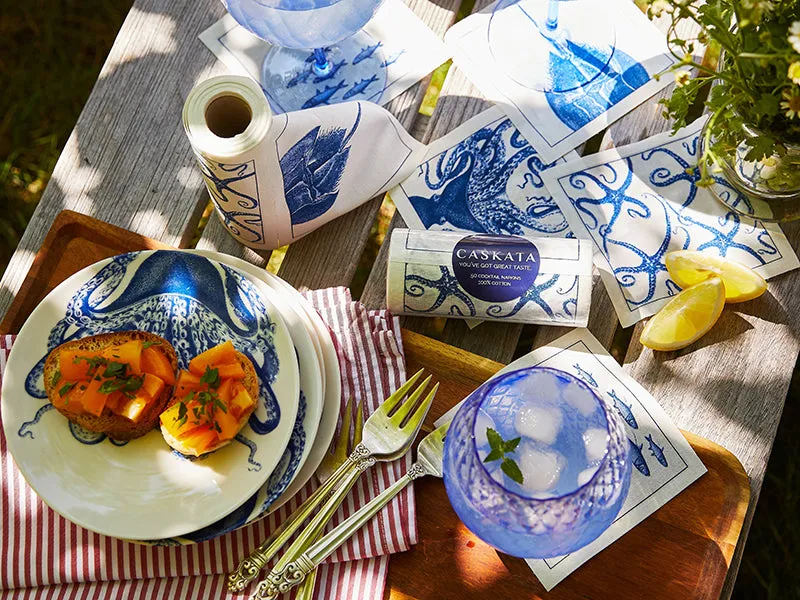 Caskata Coastal Cocktail Napkin Roll