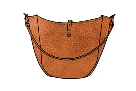 CELESTE LEATHER HOBO BAG - LARGE - HONEY