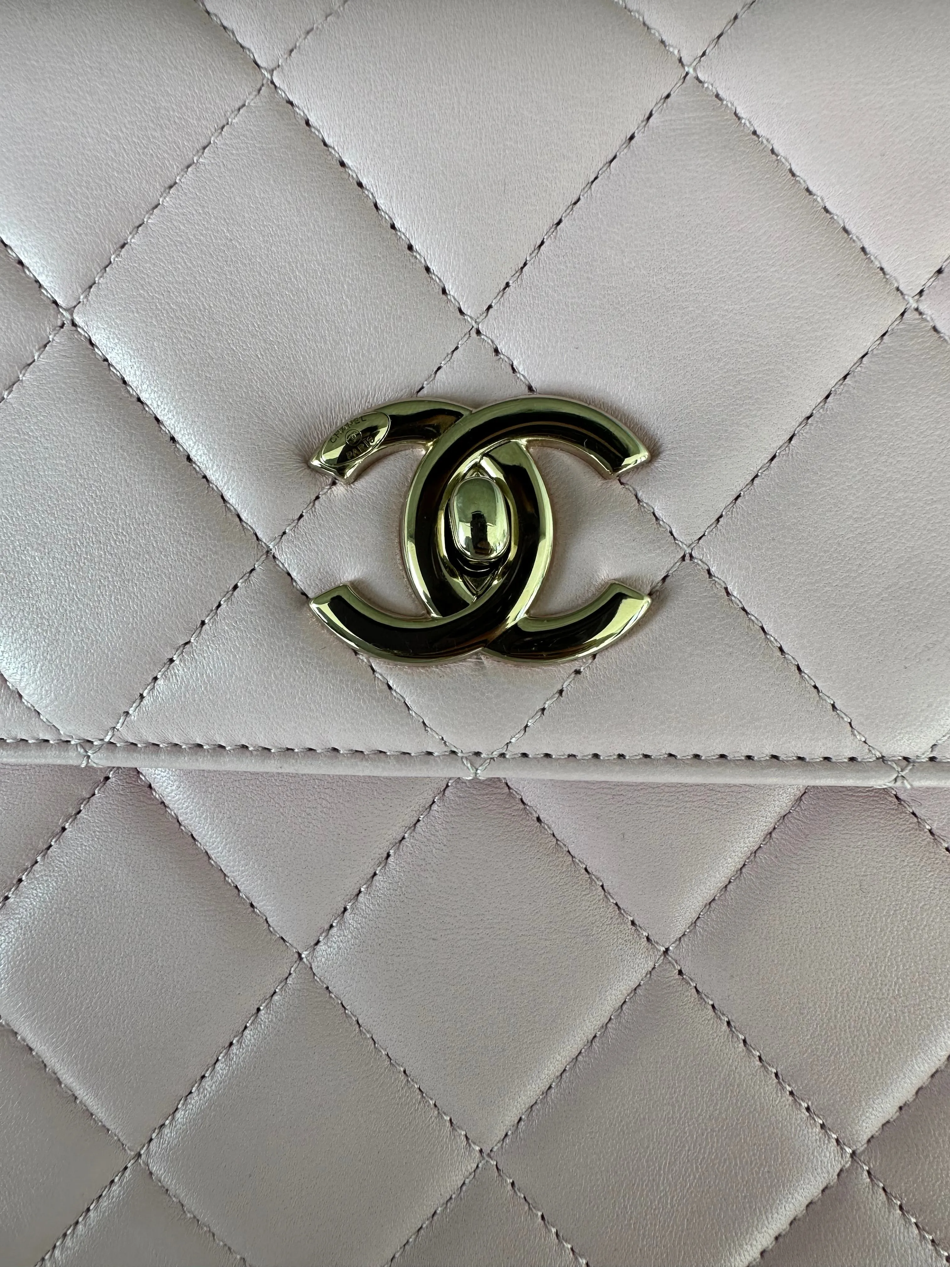 Chanel Pink Quilted Trendy CC Shoulder Bag