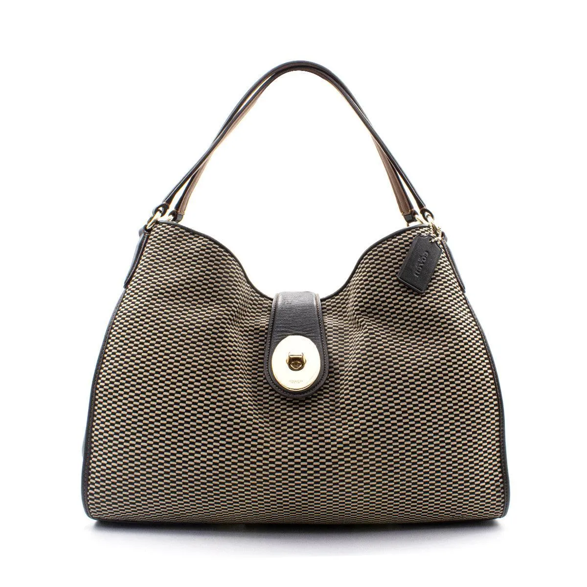 Coach Carlyle Madison Hobo Bags Fabric Black Colour For Women