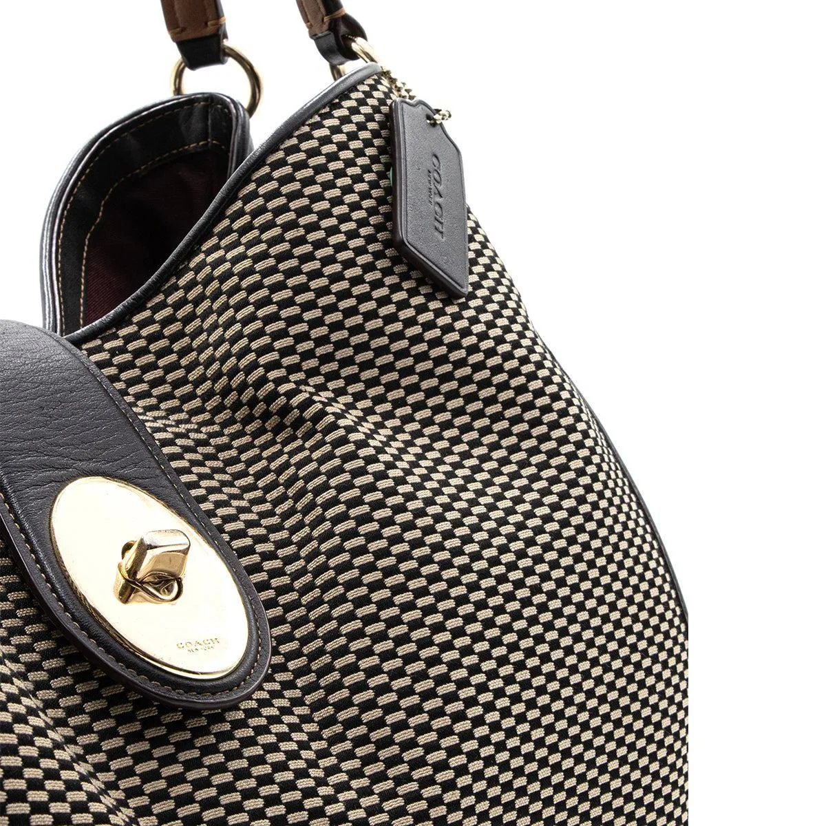 Coach Carlyle Madison Hobo Bags Fabric Black Colour For Women