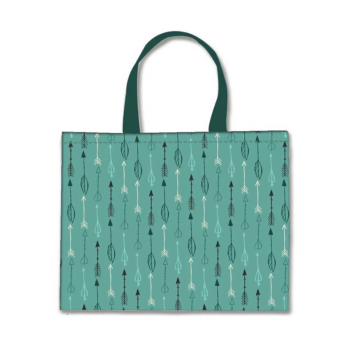 Designer Tote Bag With Zip Beach Gym Travel Bags -  Leaves and Branches - White