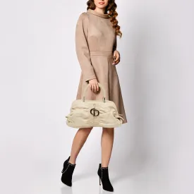 DIOR Light Beige Leather Karenina East West Karenina Satchel