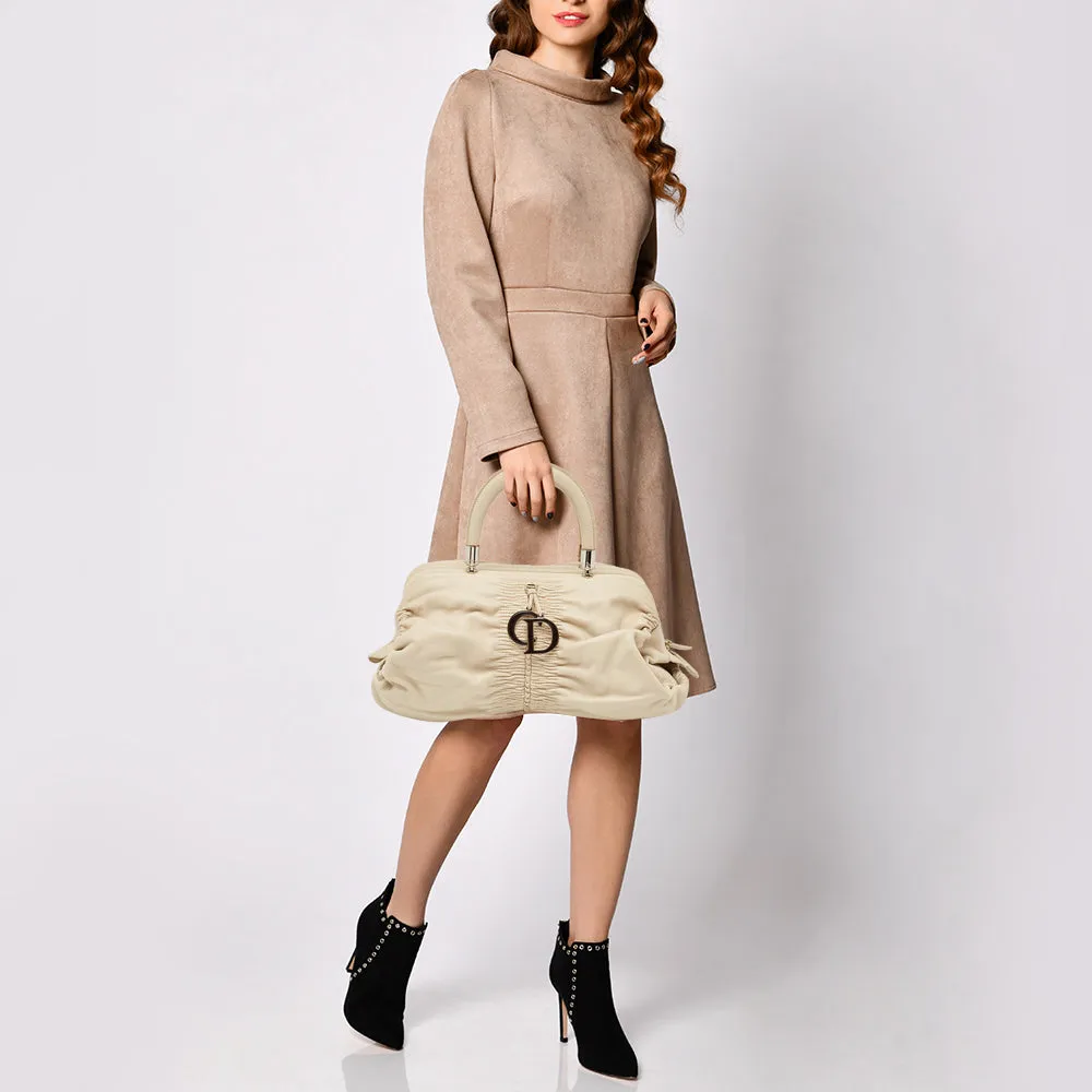DIOR Light Beige Leather Karenina East West Karenina Satchel