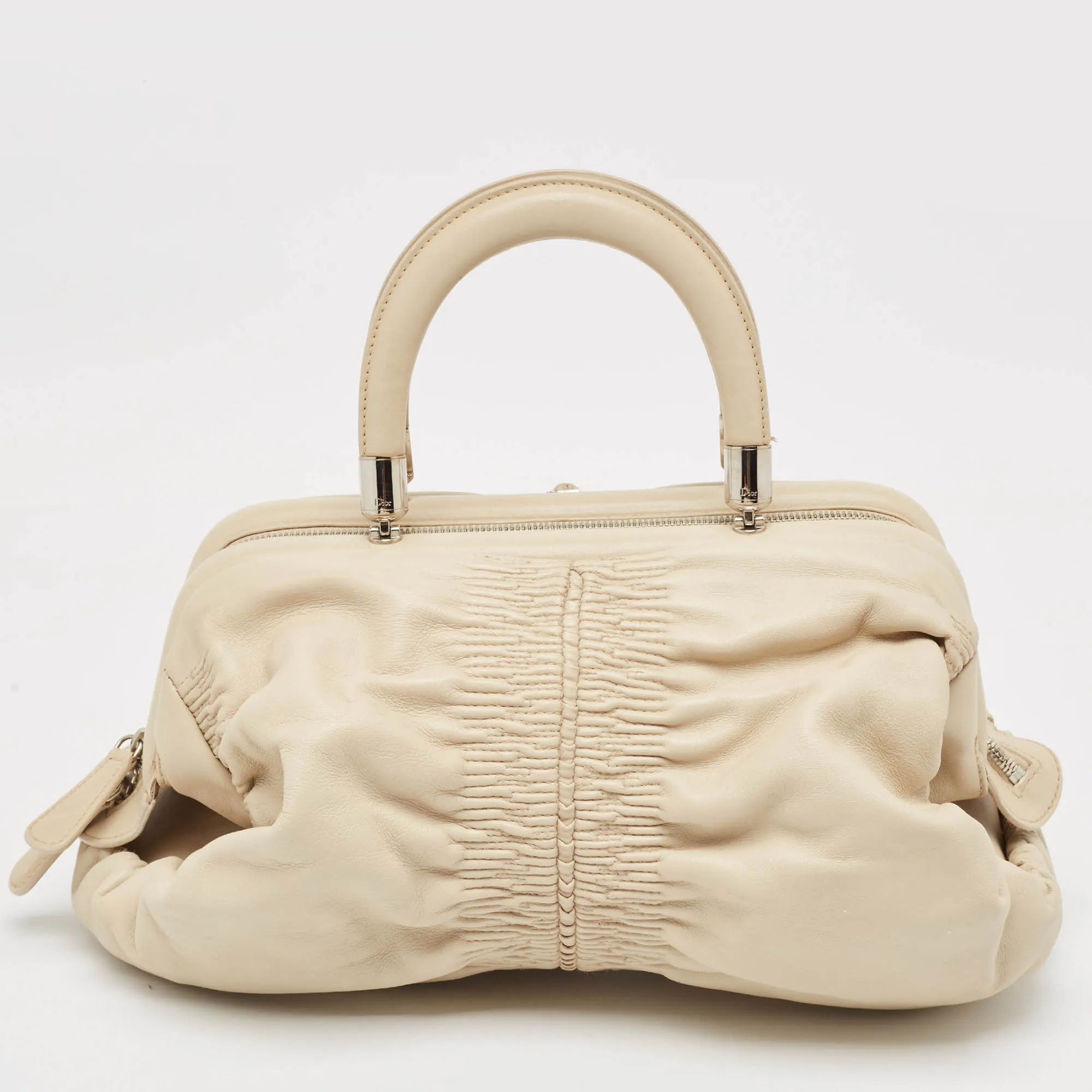 DIOR Light Beige Leather Karenina East West Karenina Satchel