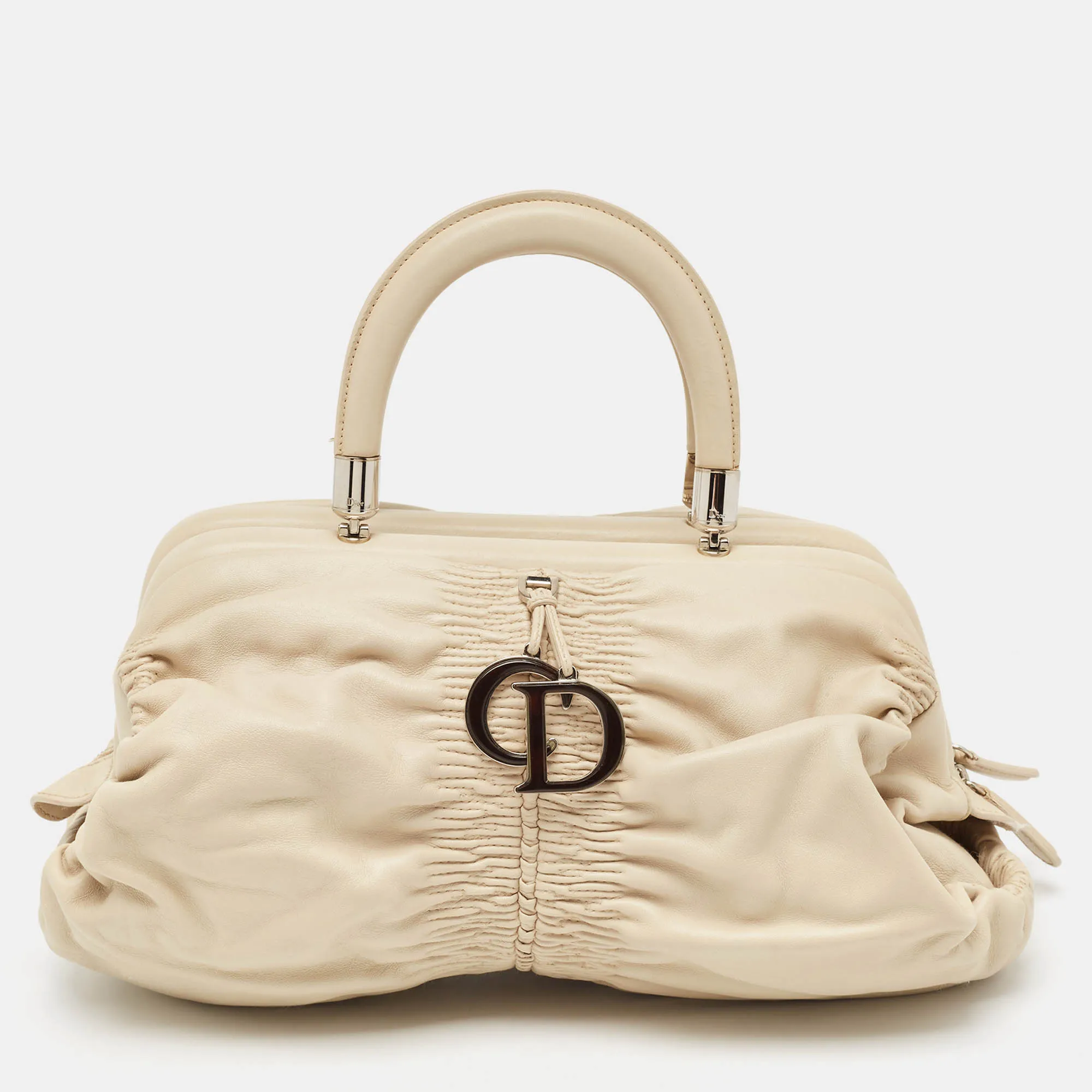 DIOR Light Beige Leather Karenina East West Karenina Satchel