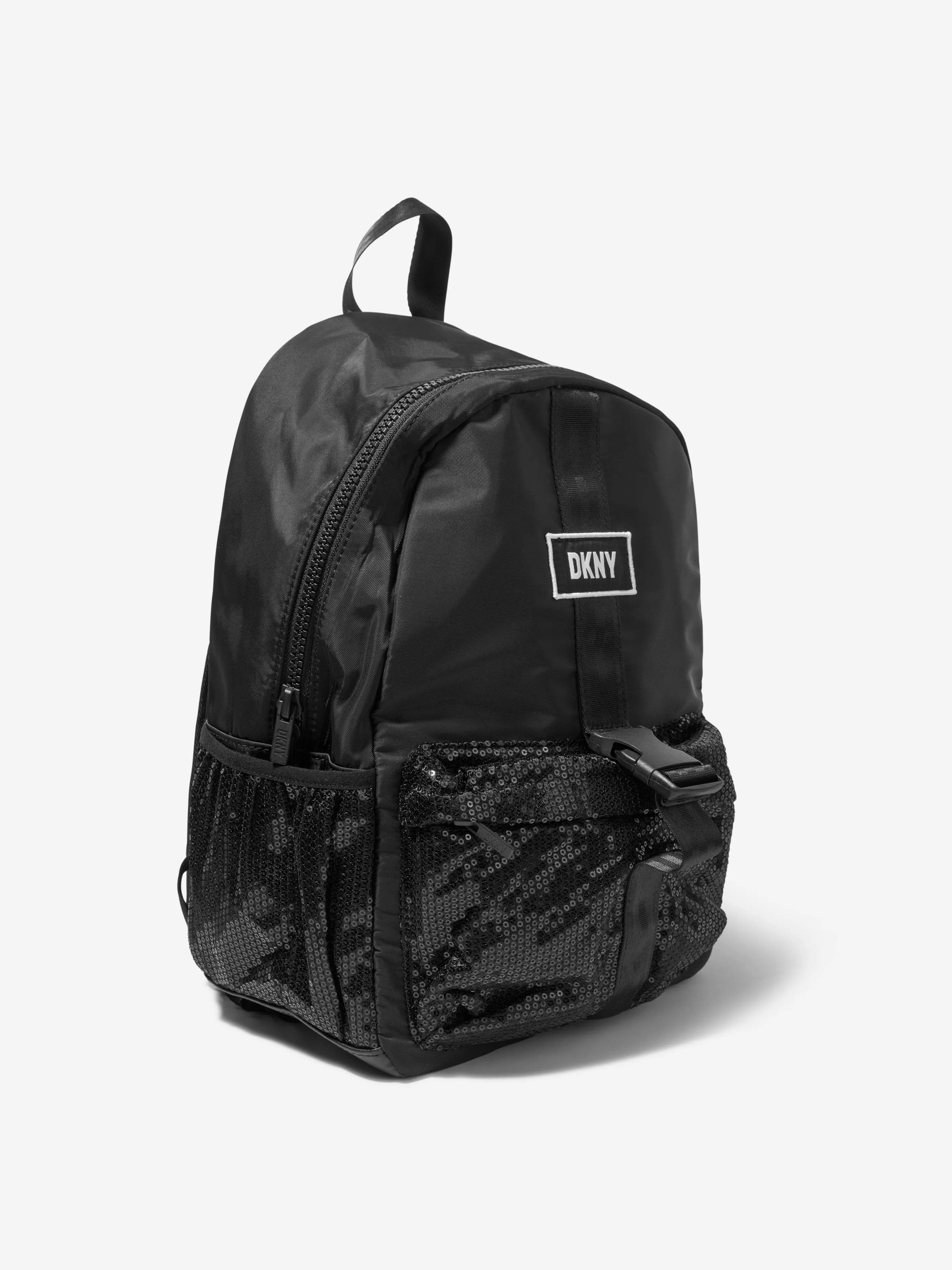 DKNY Girls Sequin Pocket Logo Backpack (H: 39cm)