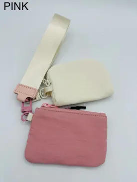 Double Tone Wristlet - Pink & Cream