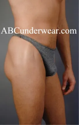 Elegant Grey Pinstripe Thong: A Sophisticated Addition to Your Lingerie Collection