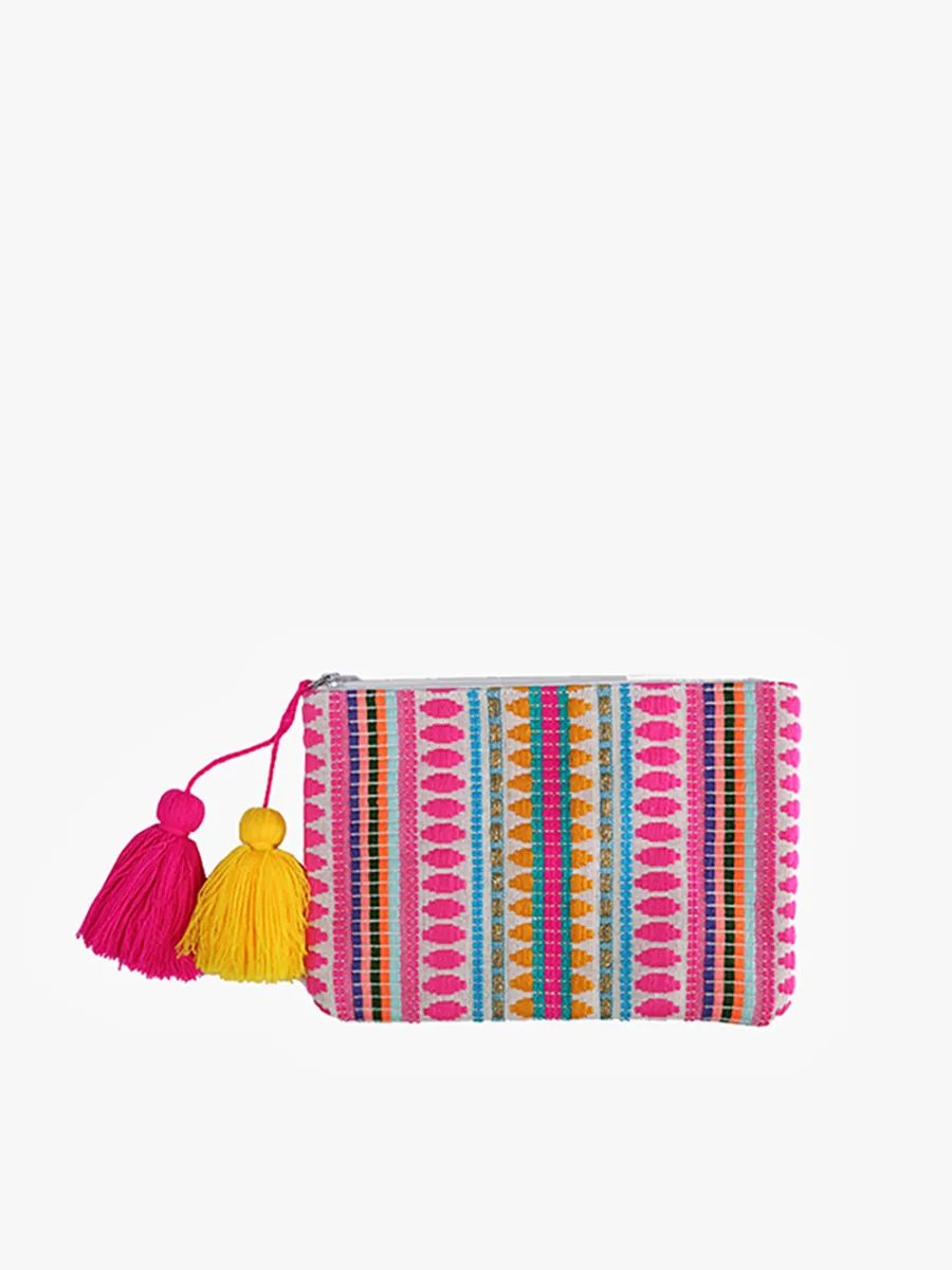 Faith Printed Cotton Pouch