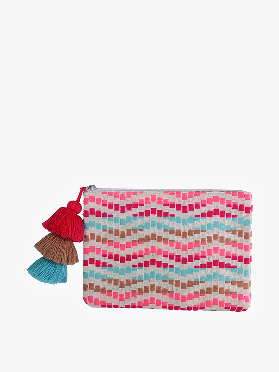 Faith Printed Cotton Pouch
