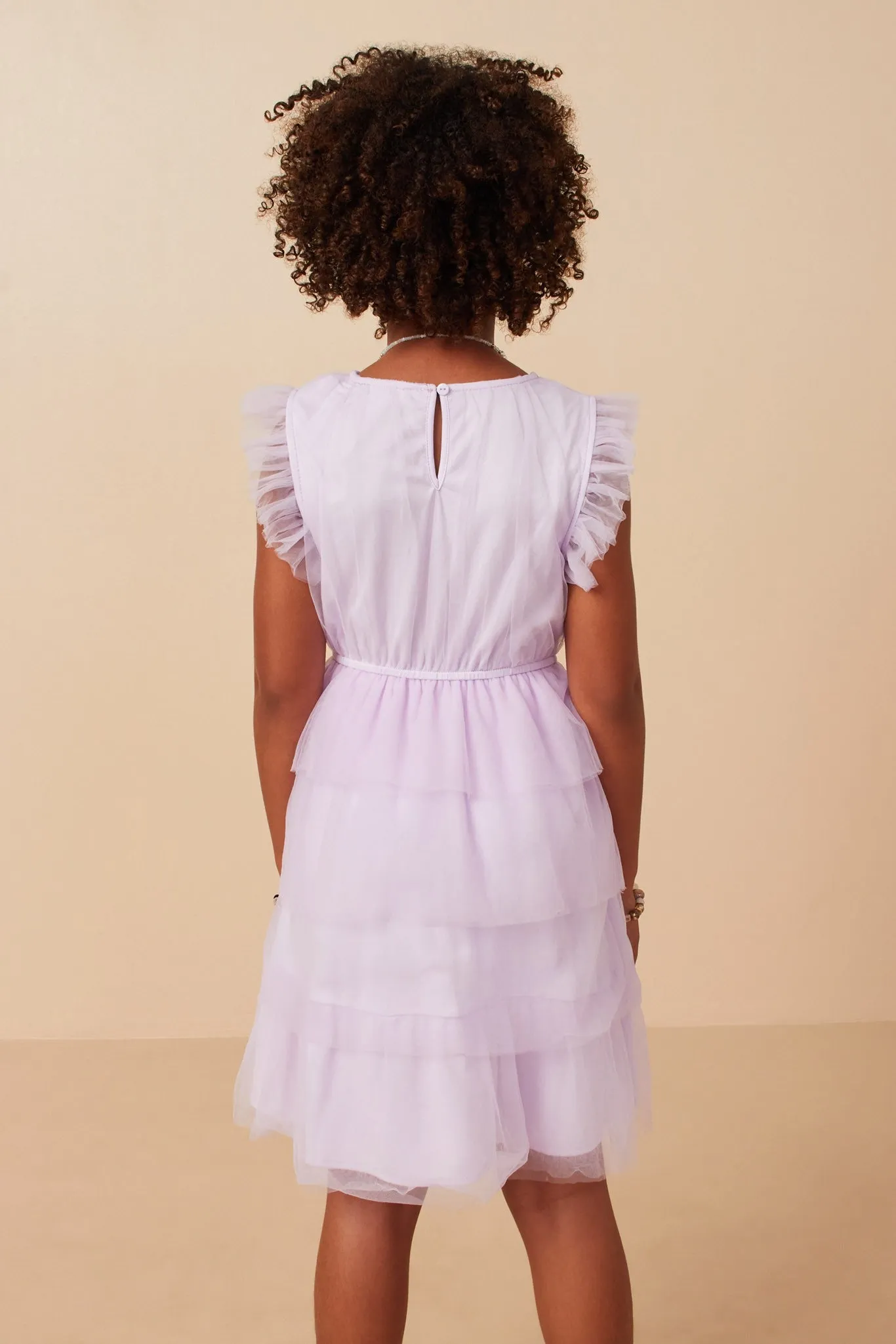 GIRLS Tiered Lavender Dress